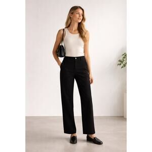 Amour Vert Black Organic Cotton Pants – Size 0 / XS Minimalist Work Pants